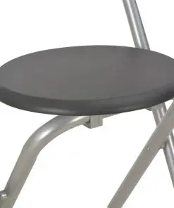 vidaXL 3 Piece Bar Set with Shelves Wood and Steel Black