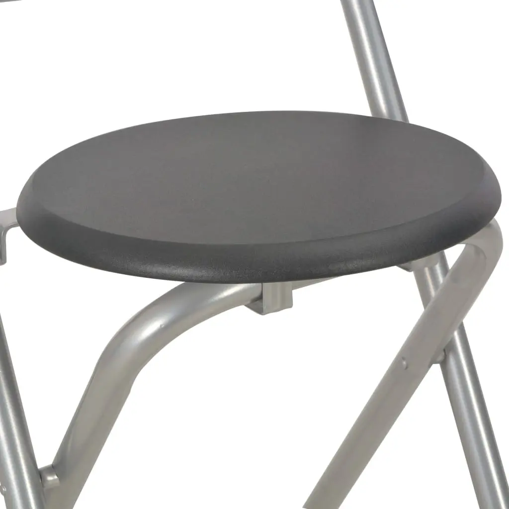 vidaXL 3 Piece Bar Set with Shelves Wood and Steel Black