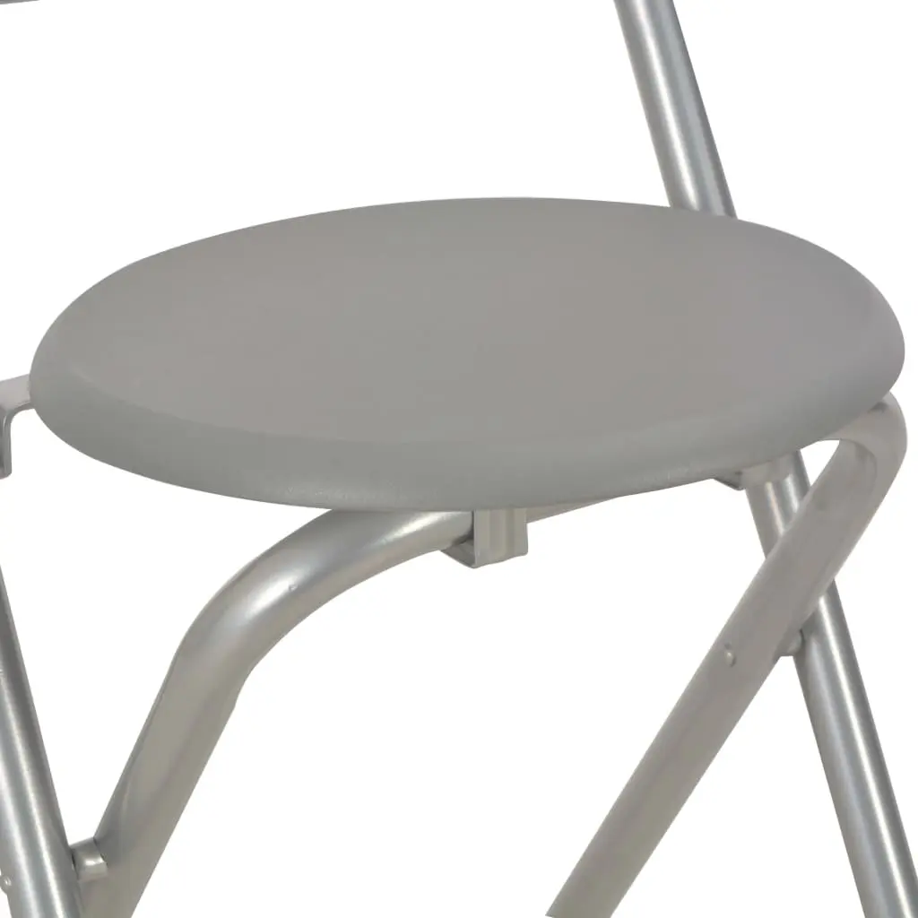 vidaXL 3 Piece Bar Set with Shelves Wood and Steel Grey