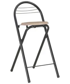 vidaXL 3 Piece Bar Set with Shelves Wood and Steel