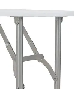 vidaXL 3 Piece Folding Dining Set with Storage Rack MDF and Steel White