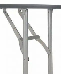 vidaXL 3 Piece Folding Dining Set with Storage Rack MDF and Steel Black