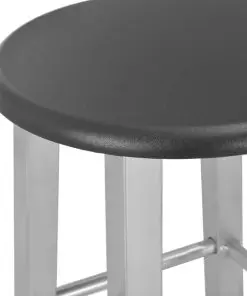 vidaXL Bar Stools 2 pcs Silver MDF