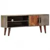 vidaXL TV Cabinet Grey 130x30x46 cm Solid Rough Mango Wood vidaXL TV Cabinet Grey 130x30x46 cm Solid Rough Mango Wood