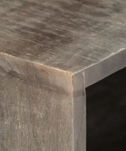 vidaXL TV Cabinet Grey 130x30x46 cm Solid Rough Mango Wood