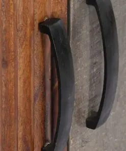 vidaXL TV Cabinet Grey 130x30x46 cm Solid Rough Mango Wood