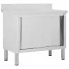 vidaXL Work Table with Sliding Doors 100x50x95 cm Stainless Steel vidaXL Work Table with Sliding Doors 100x50x95 cm Stainless Steel