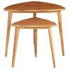 vidaXL Nesting Tables 2 pcs Solid Acacia Wood