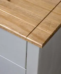 vidaXL Side Cabinet Grey 80x40x73 cm Pine Panama Range