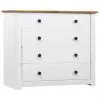 vidaXL Side Cabinet White 80x40x73 cm Pine Panama Range