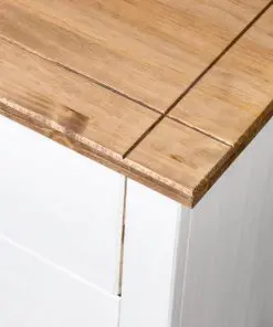 vidaXL Side Cabinet White 80x40x73 cm Pine Panama Range