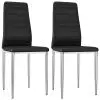 vidaXL Dining Chairs 2 pcs Black Faux Leather vidaXL Dining Chairs 2 pcs Black Faux Leather