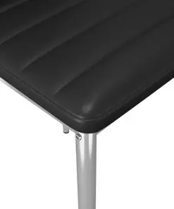 vidaXL Dining Chairs 2 pcs Black Faux Leather