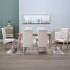 vidaXL Dining Chairs 6 pcs Cream Fabric
