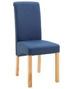 vidaXL Dining Chairs 6 pcs Blue Fabric