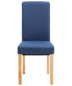 vidaXL Dining Chairs 6 pcs Blue Fabric