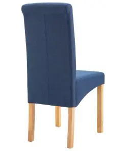 vidaXL Dining Chairs 6 pcs Blue Fabric