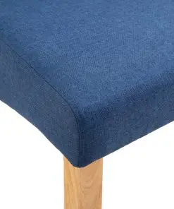 vidaXL Dining Chairs 6 pcs Blue Fabric