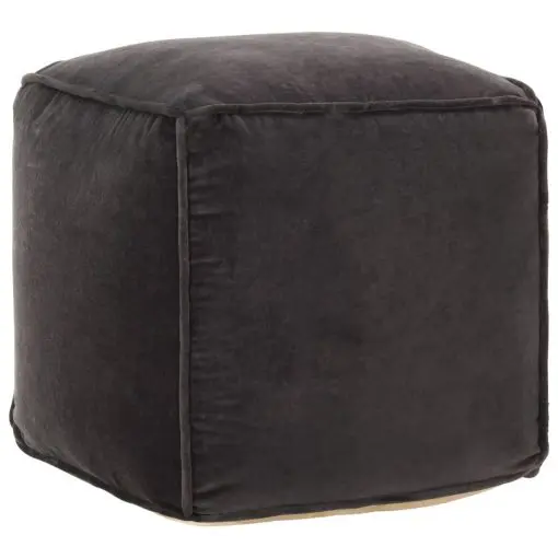 vidaXL Pouffe Cotton Velvet 40x40x40 cm Anthracite