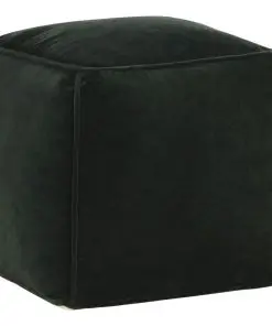 vidaXL Pouffe Cotton Velvet 40x40x40 cm Forest Green