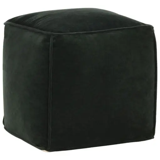 vidaXL Pouffe Cotton Velvet 40x40x40 cm Forest Green