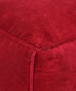 vidaXL Pouffe Cotton Velvet 40x40x40 cm Ruby Red