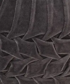 vidaXL Pouffe Cotton Velvet Smock Design 40×30 cm Anthracite