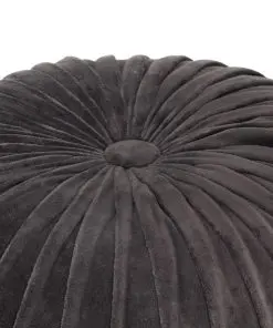 vidaXL Pouffe Cotton Velvet Smock Design 40×30 cm Anthracite