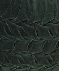 vidaXL Pouffe Cotton Velvet Smock Design 40×30 cm Green