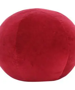 vidaXL Pouffe Cotton Velvet 50×35 cm Red