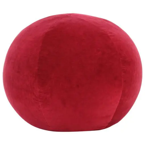 vidaXL Pouffe Cotton Velvet 50×35 cm Red