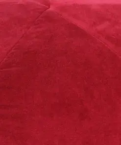 vidaXL Pouffe Cotton Velvet 50×35 cm Red