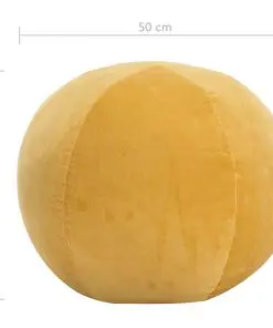 vidaXL Pouffe Cotton Velvet 50×35 cm Yellow