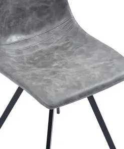 vidaXL Dining Chairs 4 pcs Grey Faux Leather