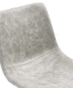 vidaXL Dining Chairs 4 pcs Light Grey Faux Leather