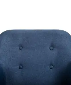 vidaXL Dining Chairs 4 pcs Blue Fabric and Solid Oak Wood