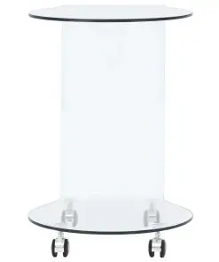 vidaXL Coffee Table 45x40x58 cm Tempered Glass