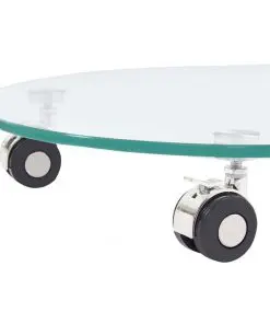 vidaXL Coffee Table 45x40x58 cm Tempered Glass