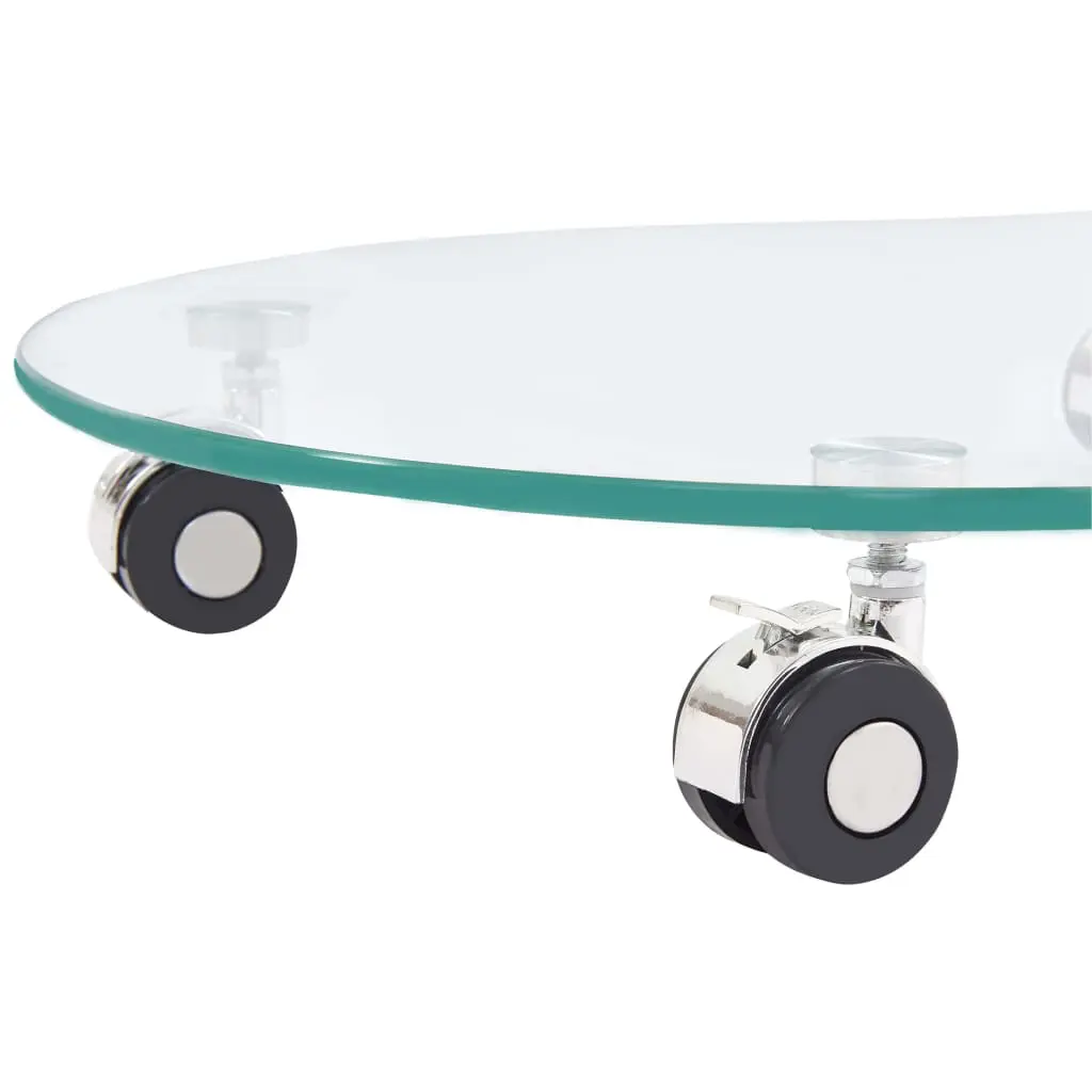 vidaXL Coffee Table 45x40x58 cm Tempered Glass