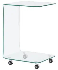 vidaXL Coffee Table 45x40x63 cm Tempered Glass