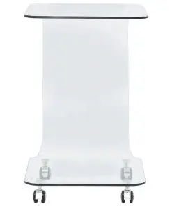 vidaXL Coffee Table 45x40x63 cm Tempered Glass