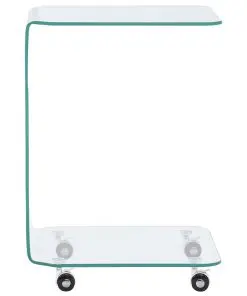 vidaXL Coffee Table 45x40x63 cm Tempered Glass