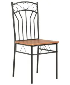vidaXL Dining Chairs 6 pcs Brown MDF