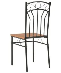 vidaXL Dining Chairs 4 pcs Brown MDF