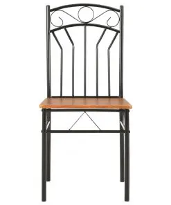 vidaXL Dining Chairs 2 pcs Brown MDF