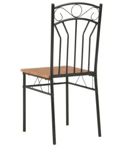 vidaXL Dining Chairs 2 pcs Brown MDF