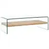 vidaXL Coffee Table Clear 98x45x31 cm Tempered Glass