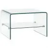 vidaXL Coffee Table Clear 50x45x33 cm Tempered Glass