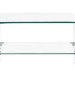 vidaXL Coffee Table Clear 50x45x33 cm Tempered Glass
