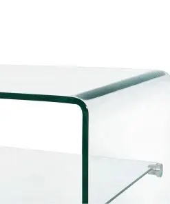 vidaXL Coffee Table Clear 50x45x33 cm Tempered Glass